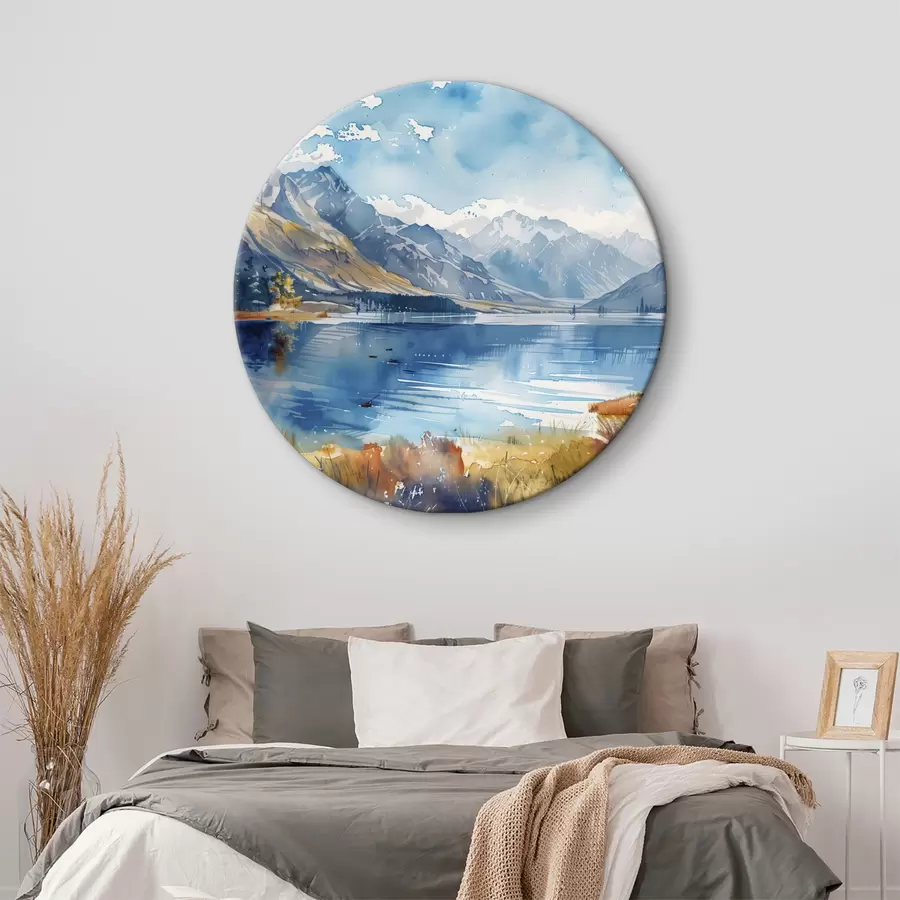 Pilt Akvarell mägimaastik, sügisvärvid r40308