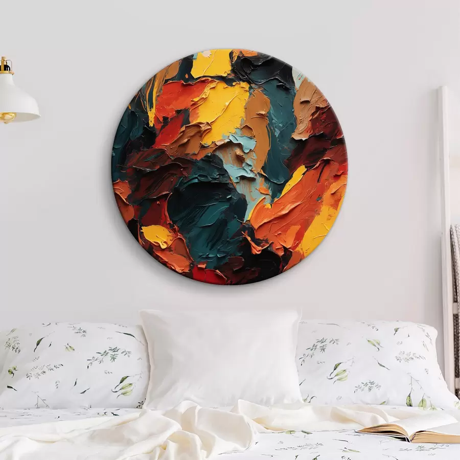 Pilt Abstraktne mitmevärviline õlimaal r40457