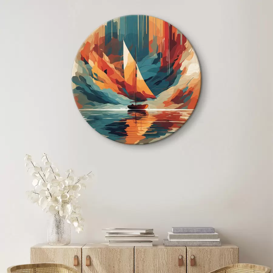 Fototapeedid Paat järvel vektorgraafikas r40462