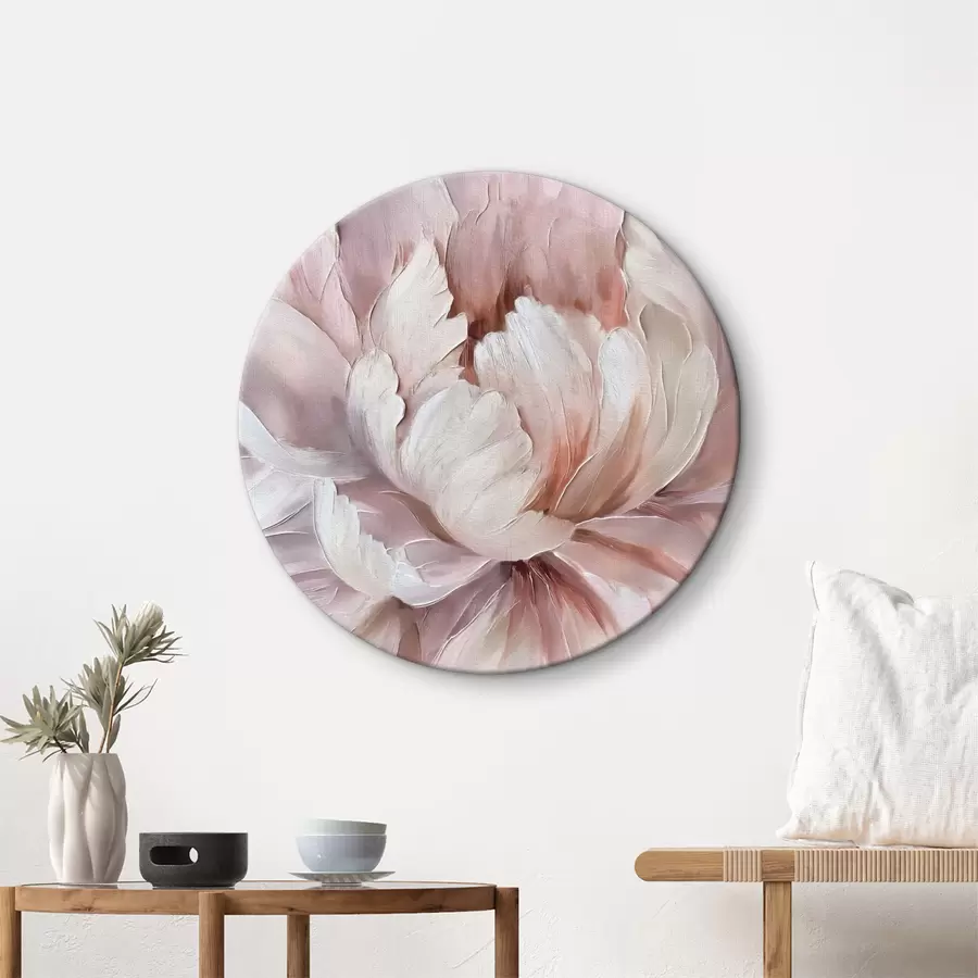 Pilt Roosa lopsaka piooni õienupp r40511