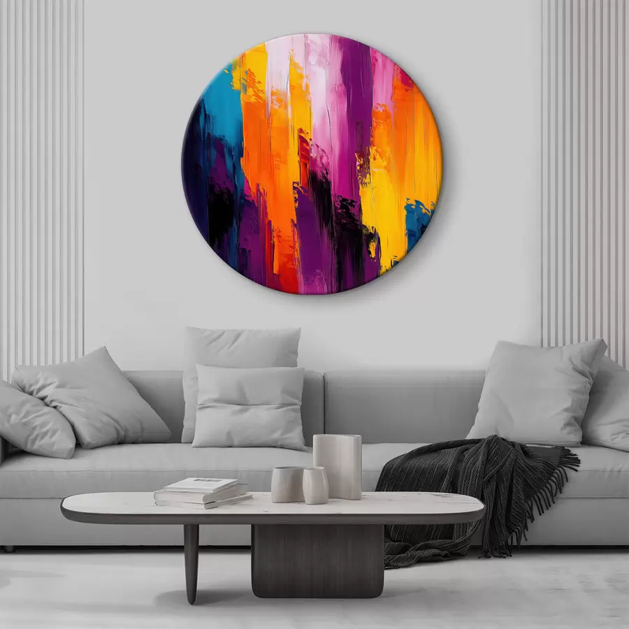 Pilt Abstraktsioon värviliste värvilöökidega r40736