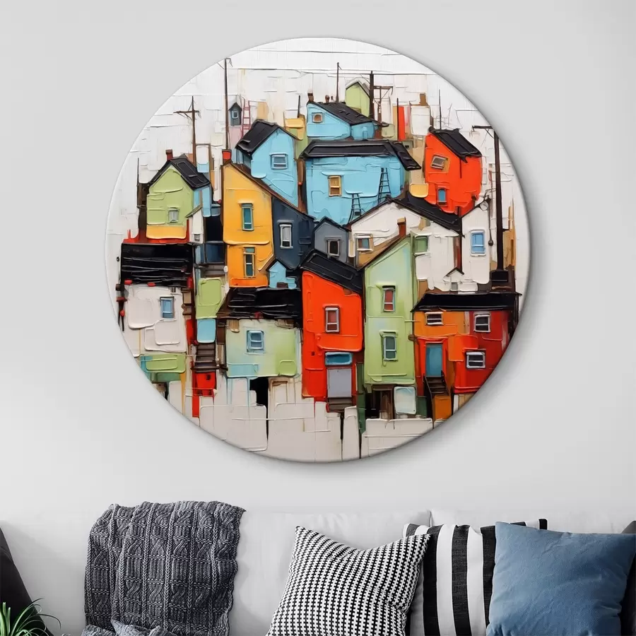 Pilt Abstraktsed majad, mis imiteerivad pintslitõmbed r40760