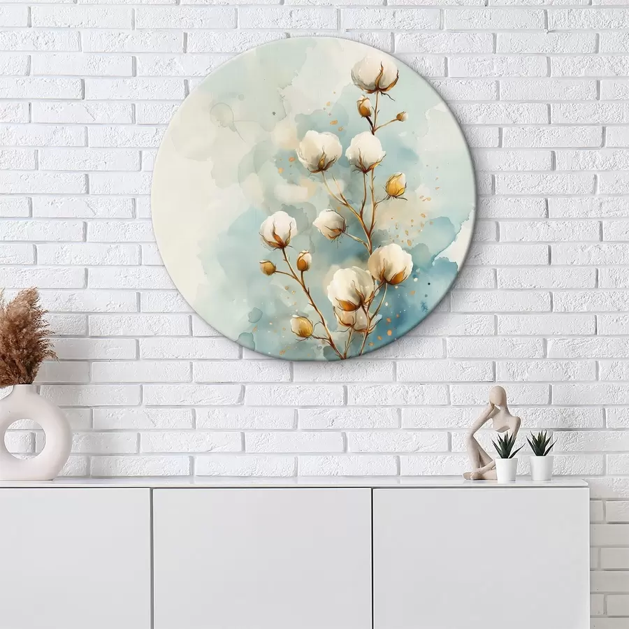 Fototapeedid Puuvillane okas akvarellitaustal r40780