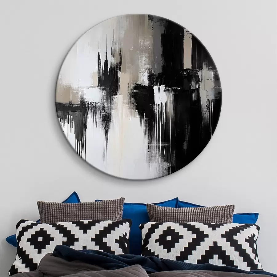 Pilt Abstraktsioon musta ja beeži toonides r40794