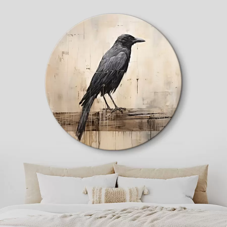 Pilt Must kährik istub palgil abstraktsel taustal r40808