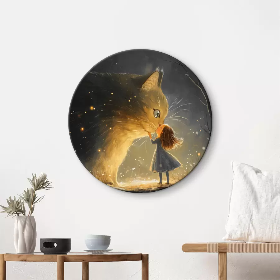 Pilt Tüdruk suudleb kassi r40825