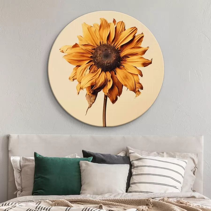 Pilt Kuivatatud lill kollaste kroonlehtedega - minimalism r40882