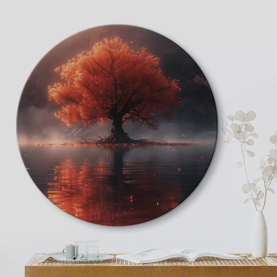 Pilt Lopsakas puu vee ääres r40933