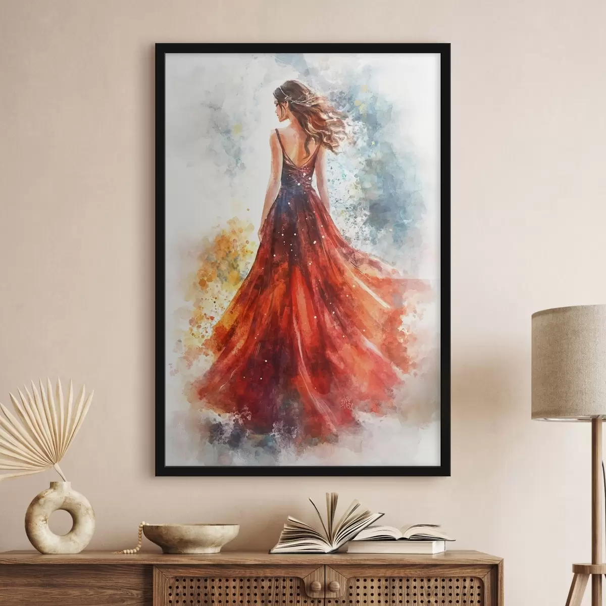 Plakat Tüdruk punases kleidis f42193