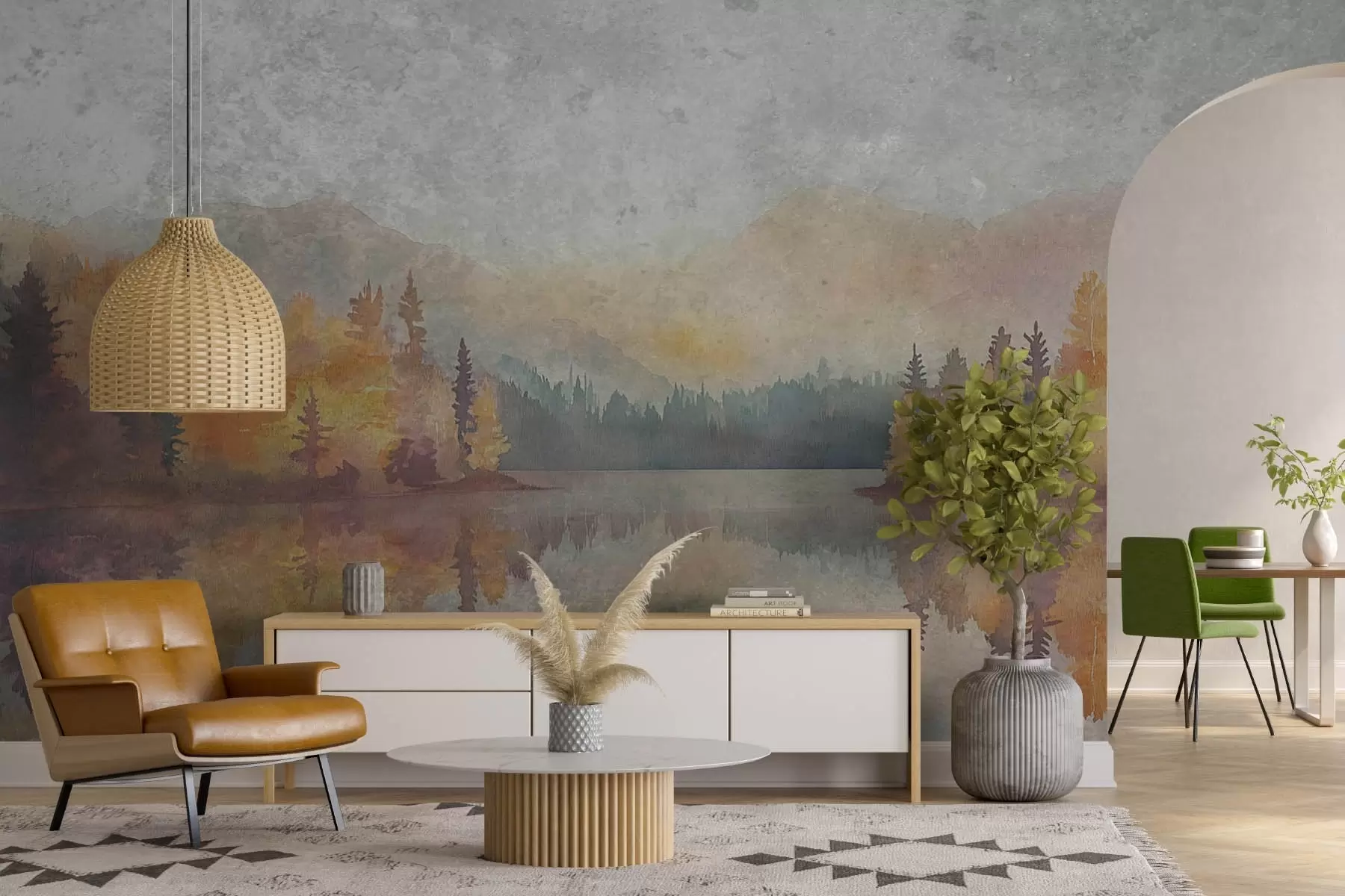 Fototapeedid Akvarellimets w08621