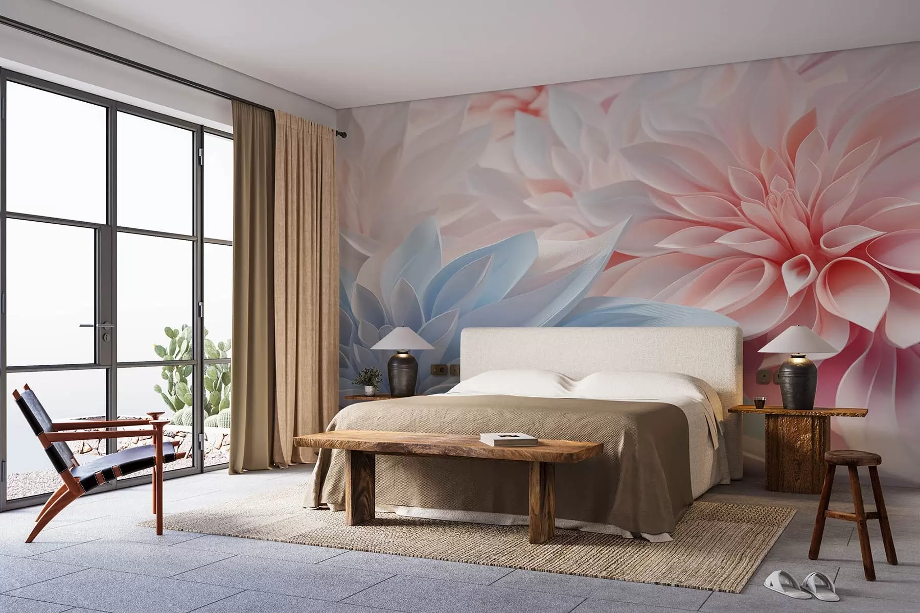 Fototapeedid Suured õrnad lilled w08622