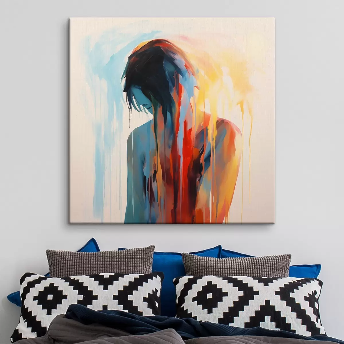 Pilt Tüdruku siluett värvidega s42382