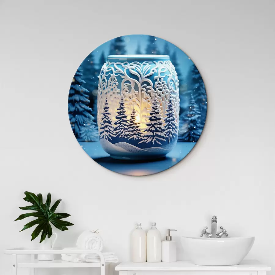 Pilt Küünal talvise maastiku taustal r42380