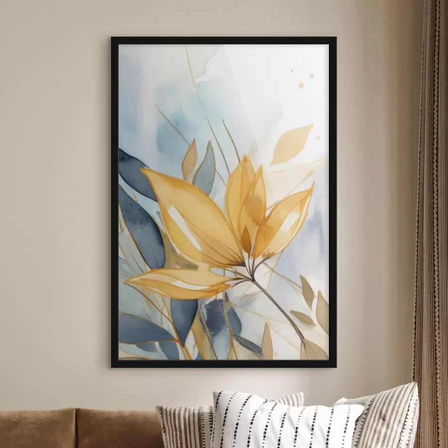 Fototapeedid Abstraktsed lilled akvarelliga f42387