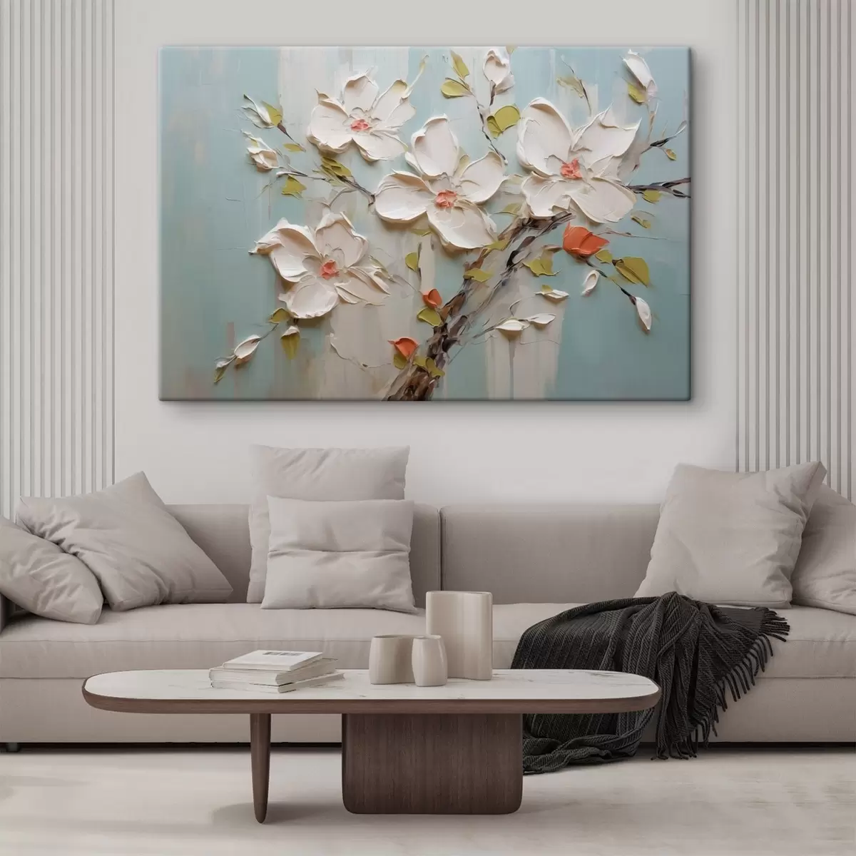 Pilt Valged lilled jäljendavad värvilööke s42417