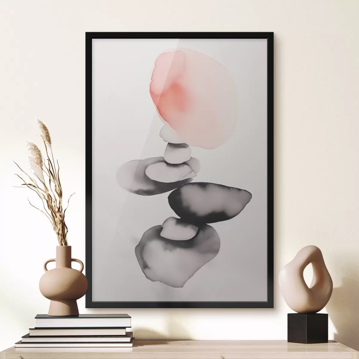 Plakat Abstraktsioon plekid stiilis märg akvarellil f42409