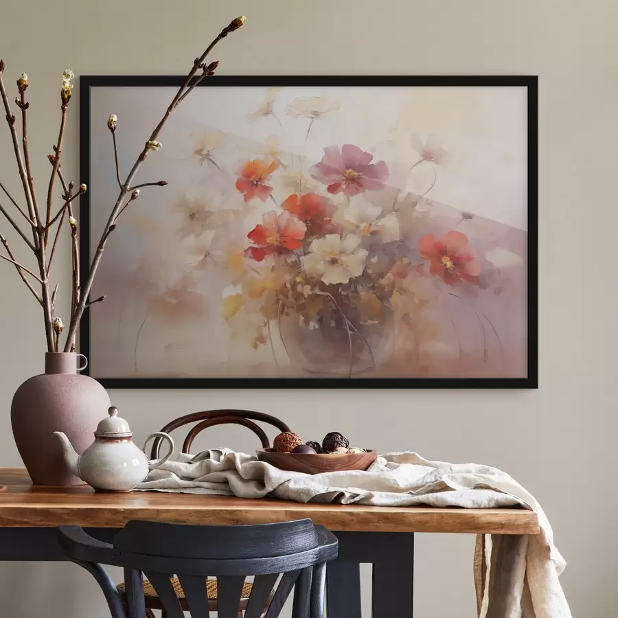 Fototapeedid Lilled vaasis imitatsiooni maalimine f42413