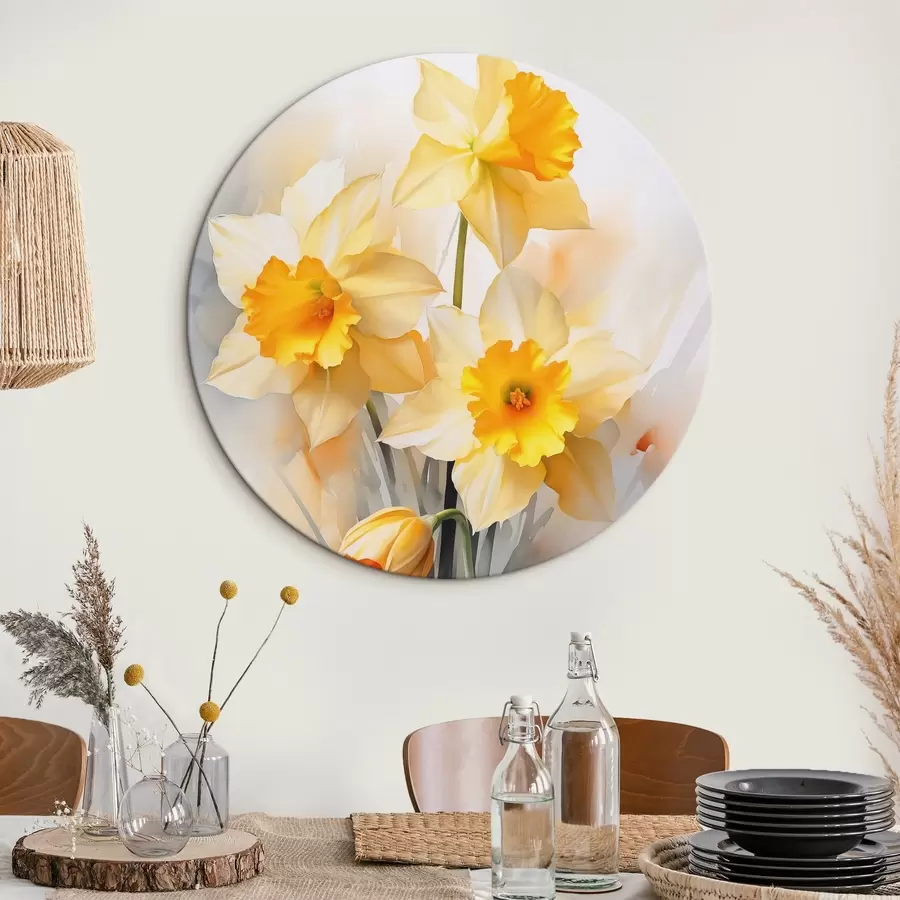 Fototapeedid Kollased nartsissid akvarelli imitatsioon r42418