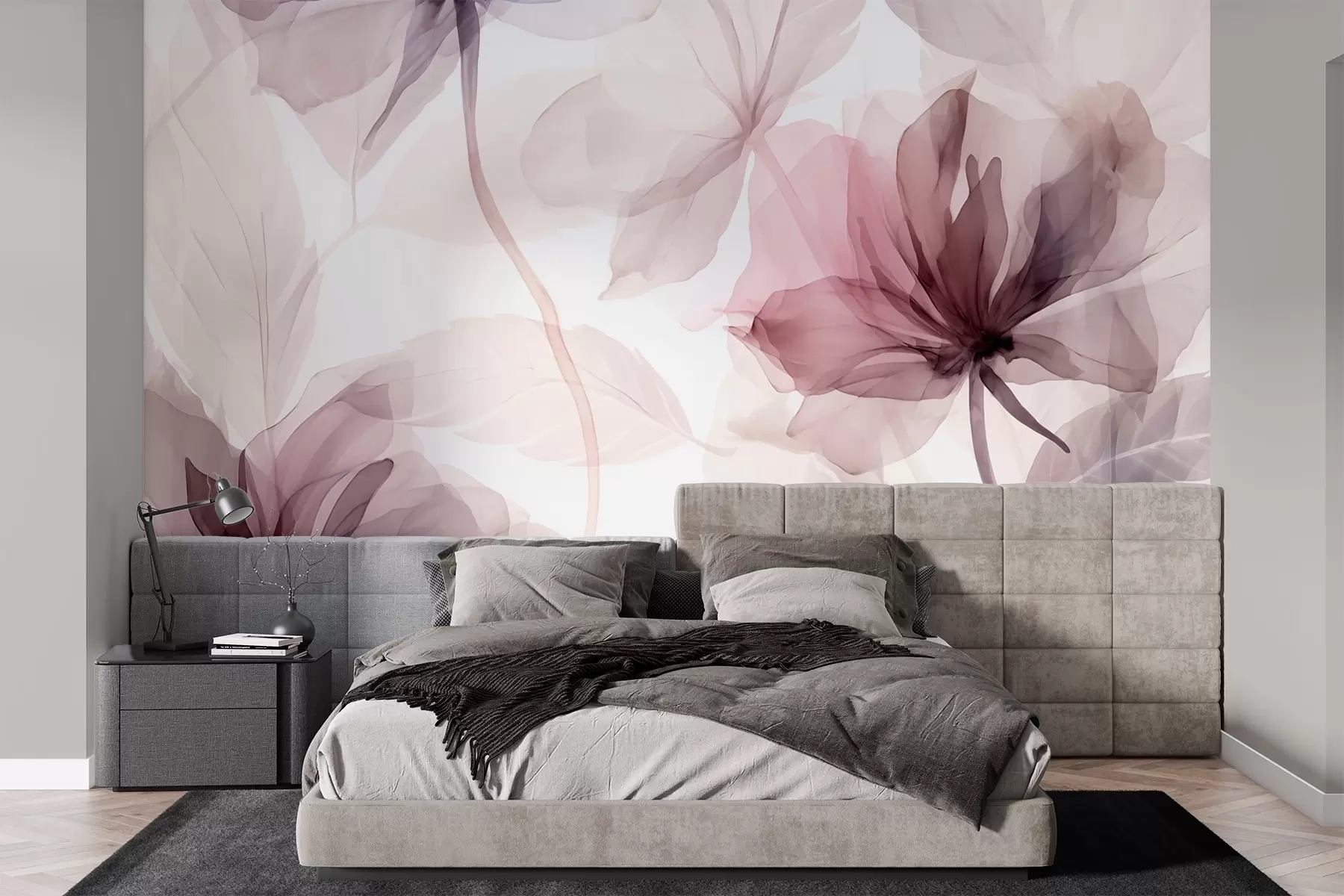 Fototapeedid Õrnade pastelsete värvidega efemeersed lilled w02755