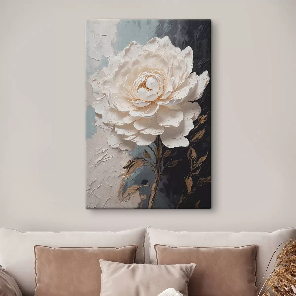 Pilt Lill mustvalgel õlifoonil s42249