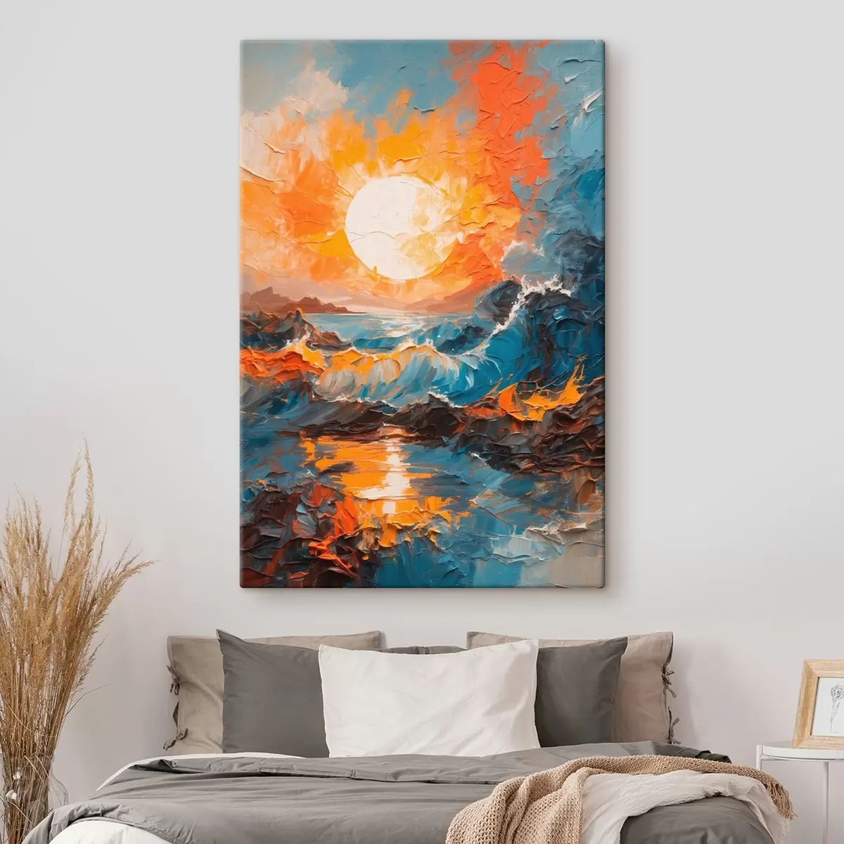 Pilt Tormine meri ja päike õlimaalide stiilis s42257