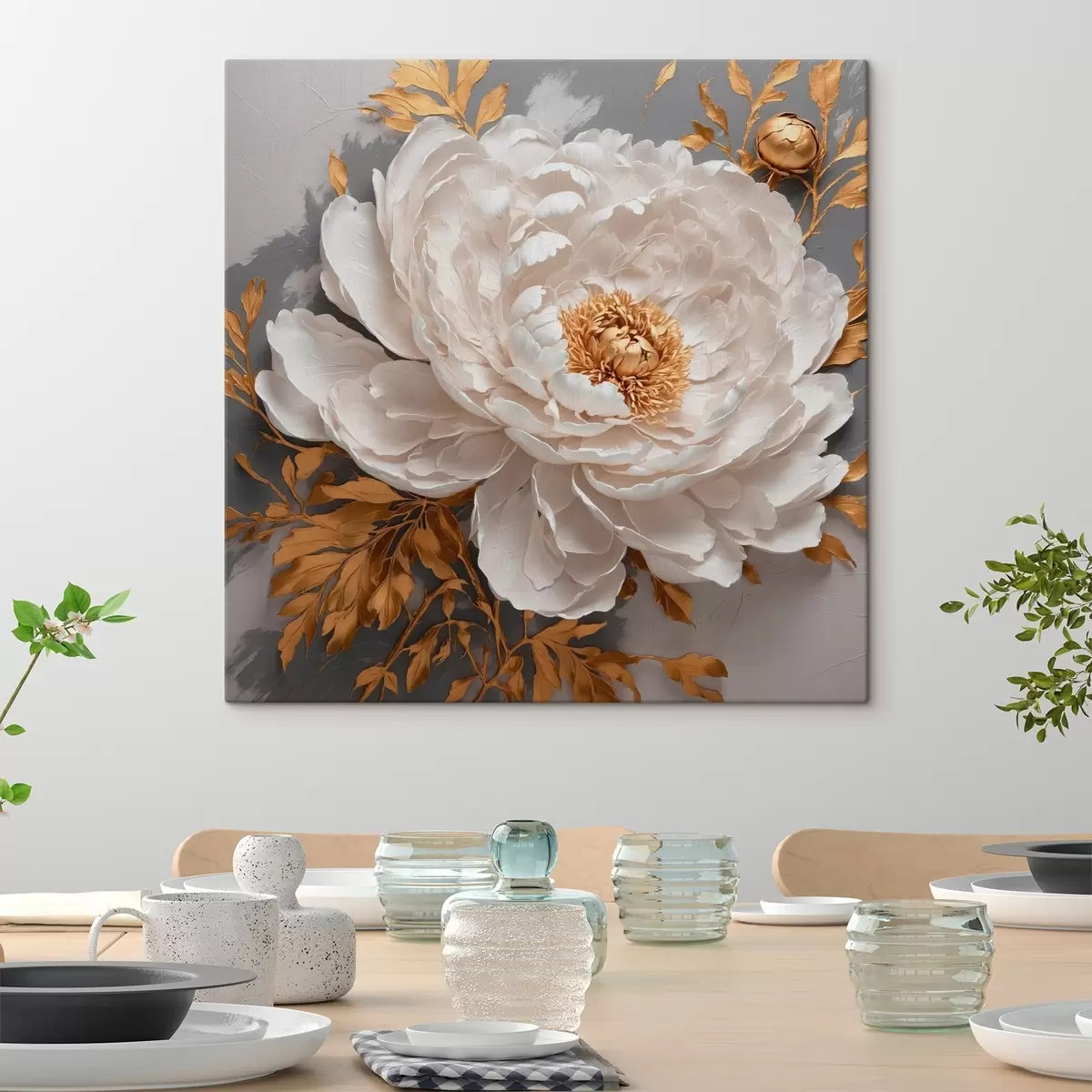 Pilt Valge pune halli taustaga s42260