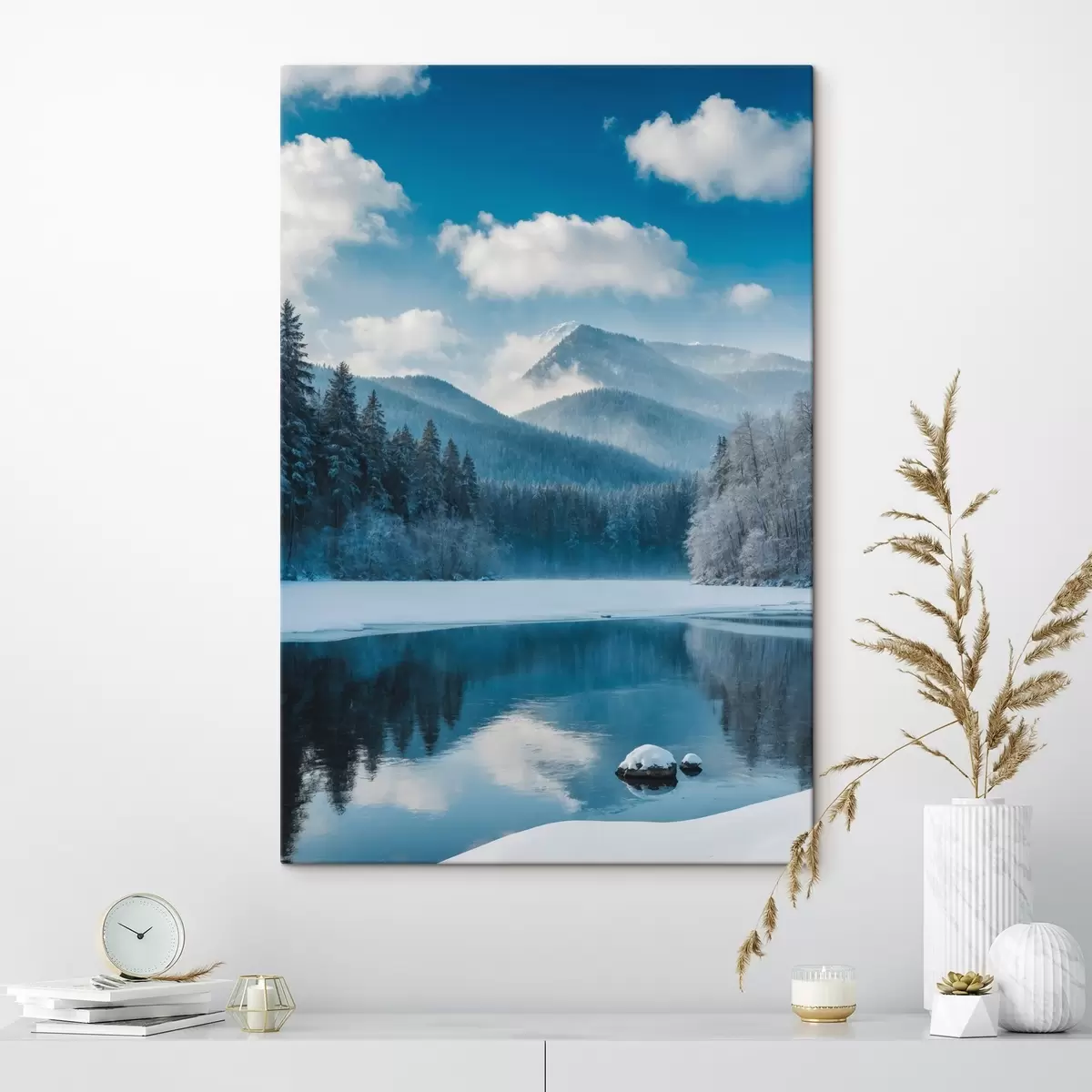 Pilt Vaade talvisele metsale ja mägedele s42278