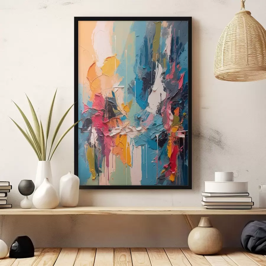 Fototapeedid Abstraktne mitmevärviline maal õlimaalide stiilis f42256