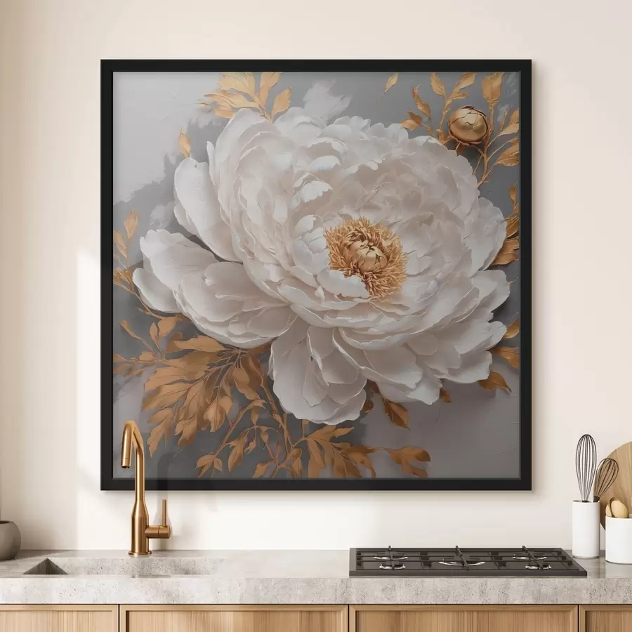 Fototapeedid Valge pune halli taustaga f42260