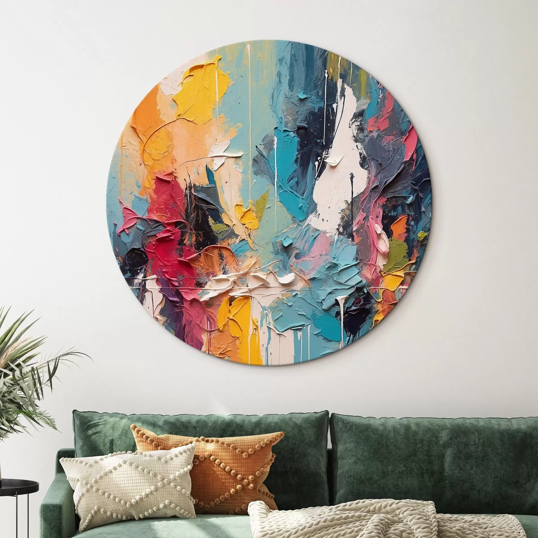 Pilt Abstraktne mitmevärviline maal õlimaalide stiilis r42256