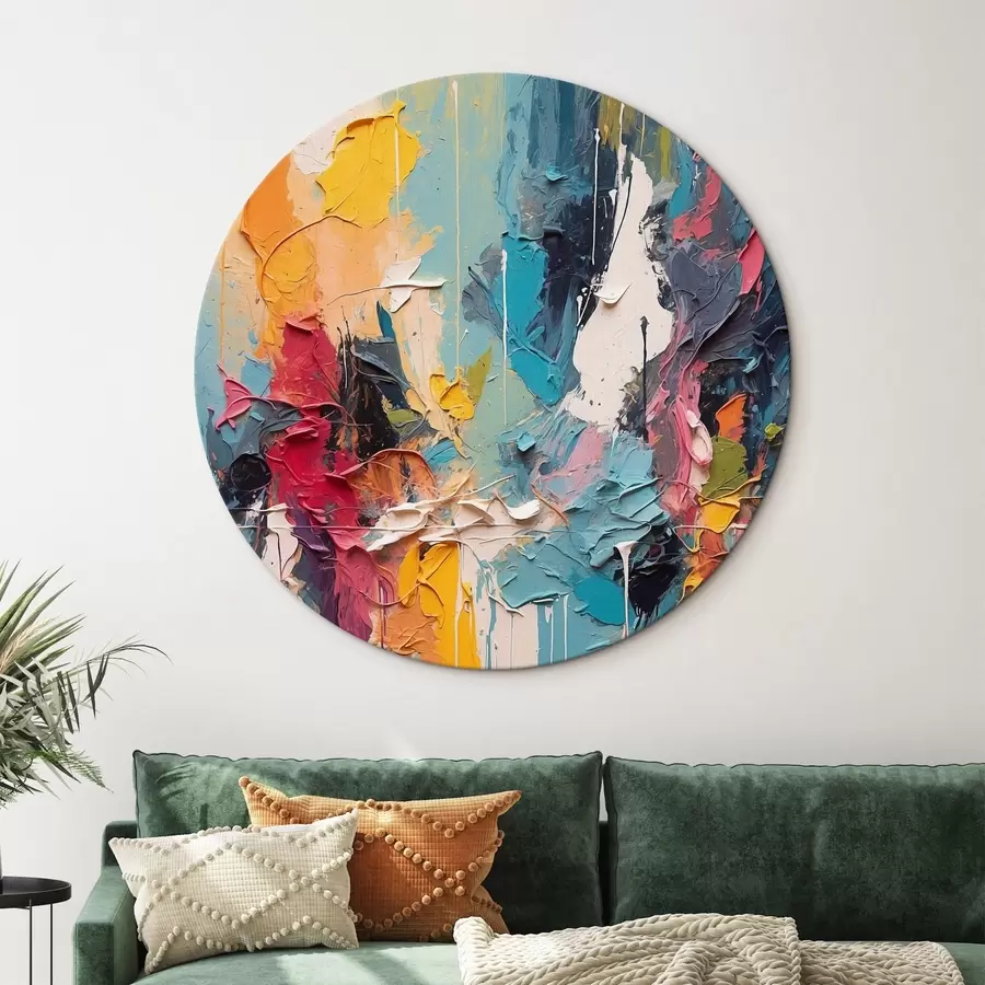 Pilt Abstraktne mitmevärviline maal õlimaalide stiilis r42256