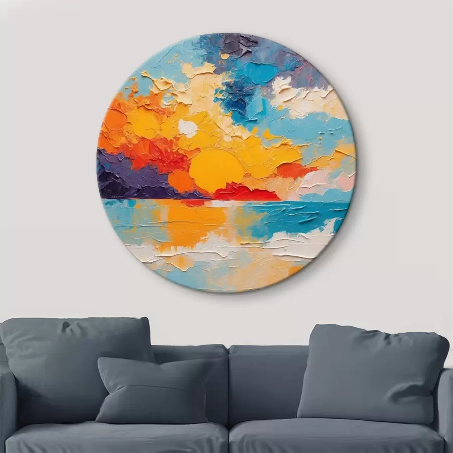 Pilt Vaade merele ja päikesele õlimaalide stiilis r42258