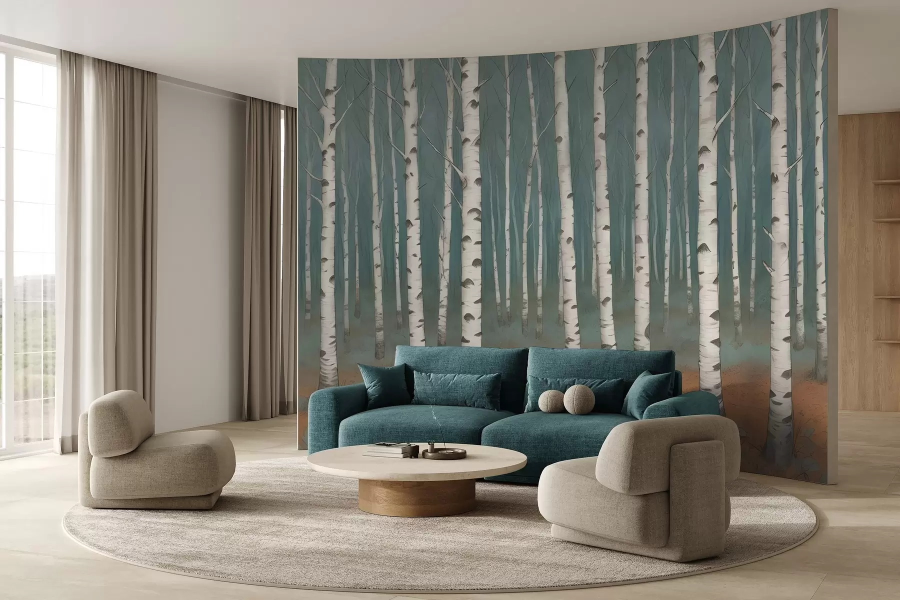 Fototapeedid Akvarell kased w02845