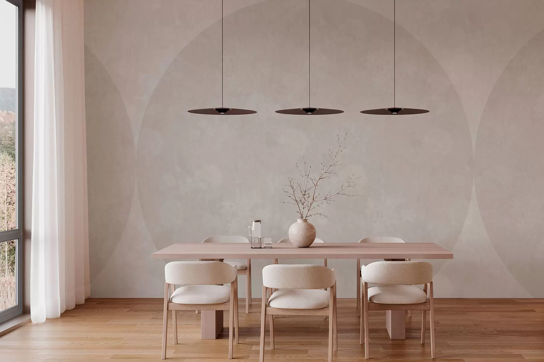 Fototapeedid Geomeetria minimalistlikud ringid w02831v1