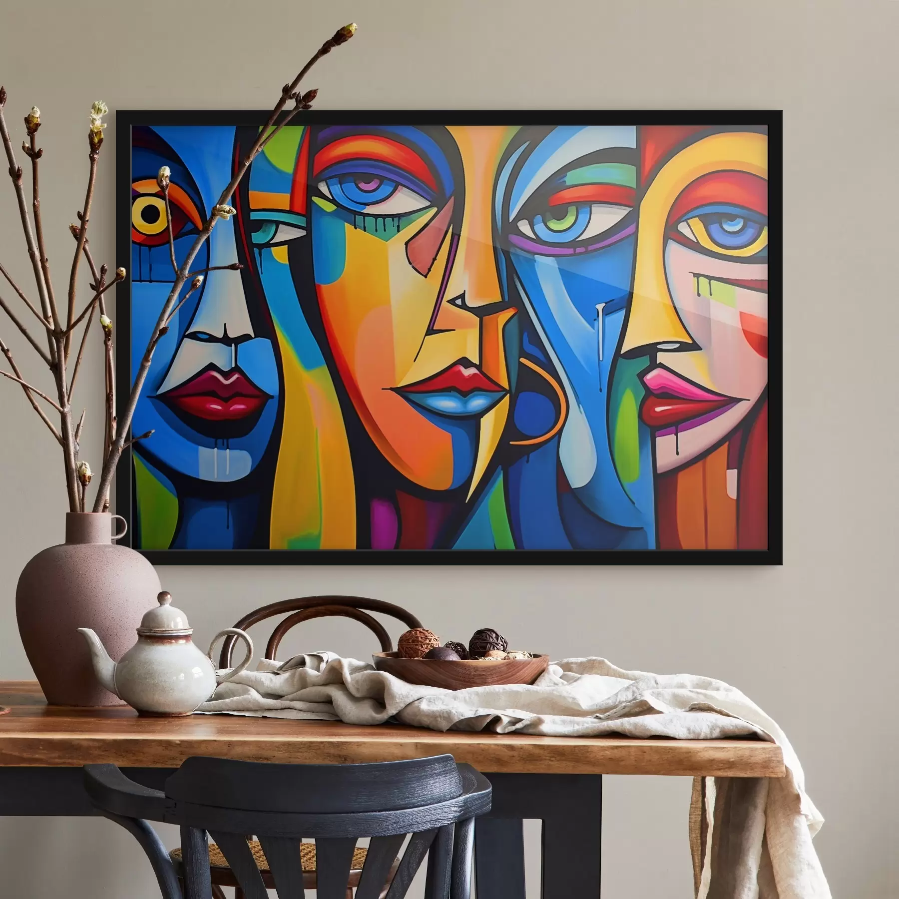 Fototapeedid Abstraktne pilt nägudest koos heledate geomeetriliste kujunditega f42473