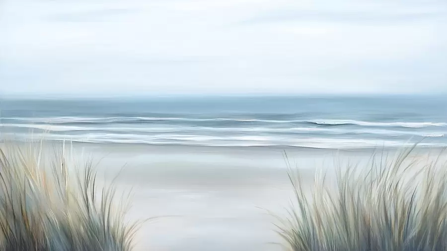 Fototapeedid Maastik metsiku rannaga õlimaalide stiilis w02869