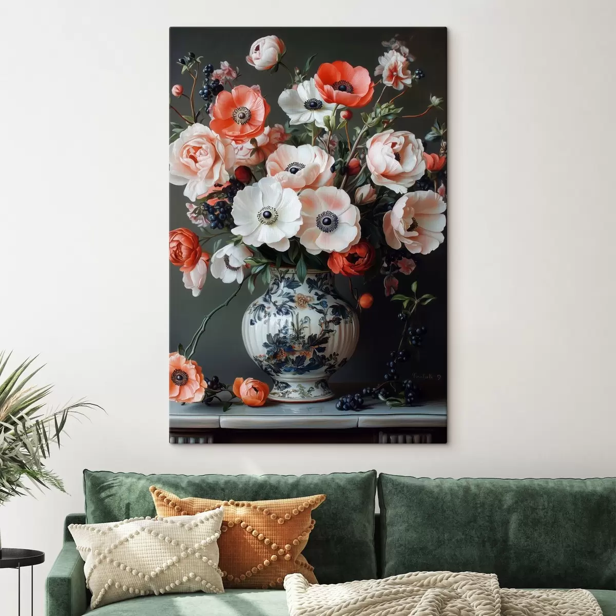 Pilt Kimp ilusaid lilli vaasis s42496