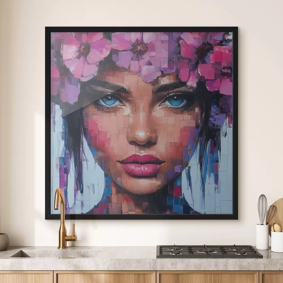 Fototapeedid Mosaiigitükkidest tehtud tüdruku portree f42504