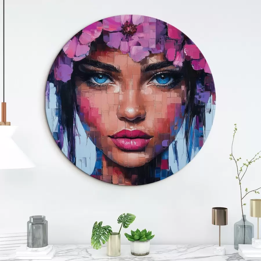 Pilt Mosaiigitükkidest tehtud tüdruku portree r42504