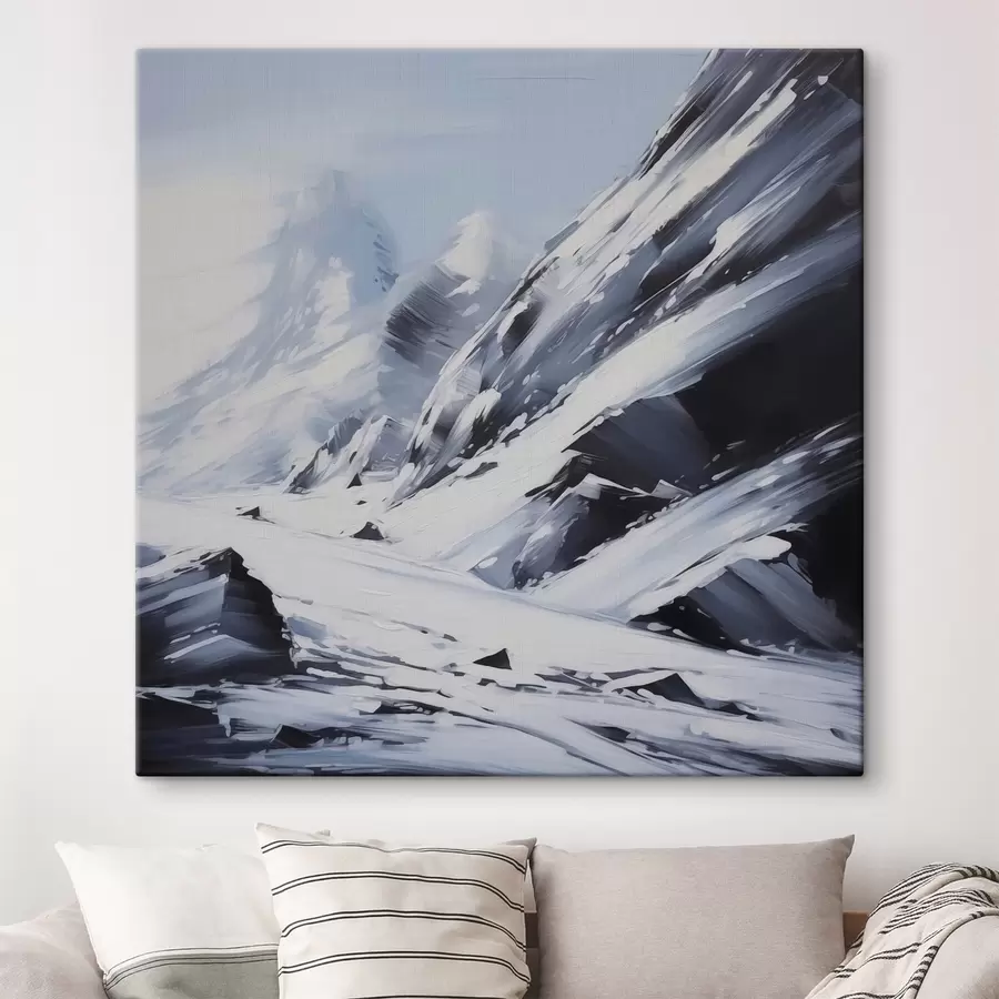 Pilt Lumega kaetud kivid imiteerivad pintslitõmbed maali s42585