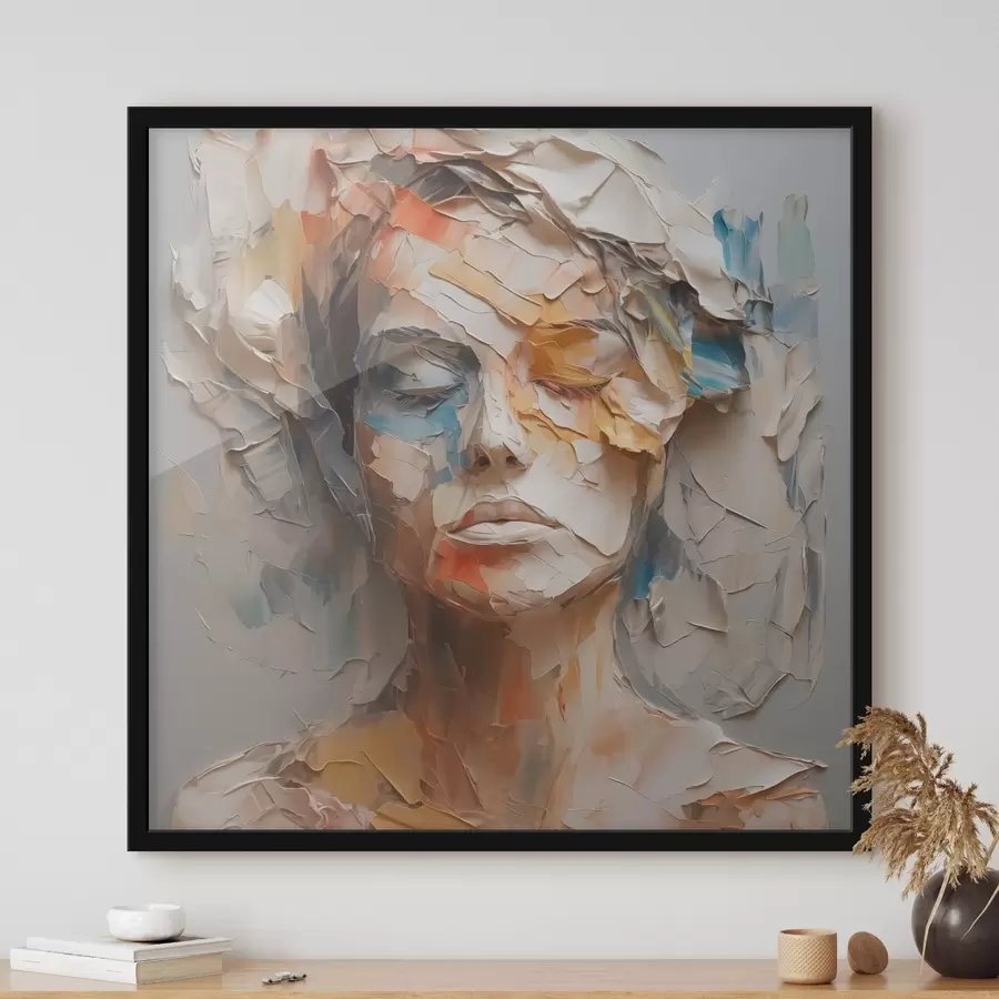 Fototapeedid Abstraktne portree tüdruku imitatsioon pintslitõmbedega f42587