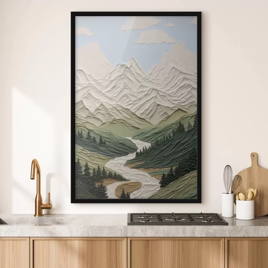 Fototapeedid Mäemaastiku imitatsioon pintslitõmbed f42590