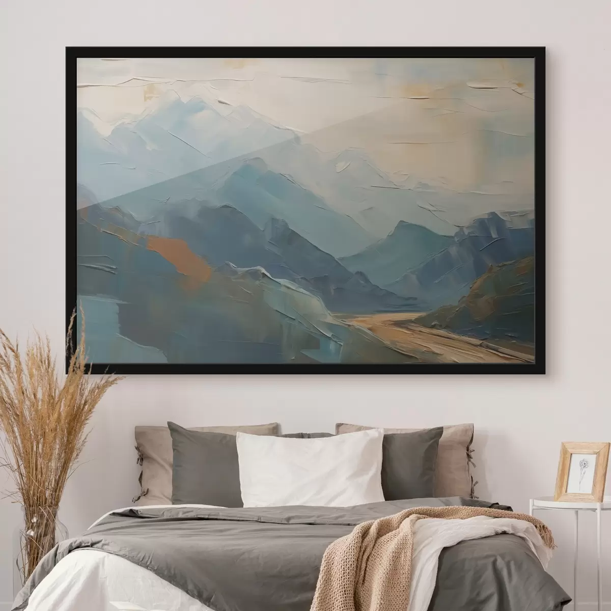 Plakat Mäed abstraktsioon imitatsioon pintslitõmbed f42592