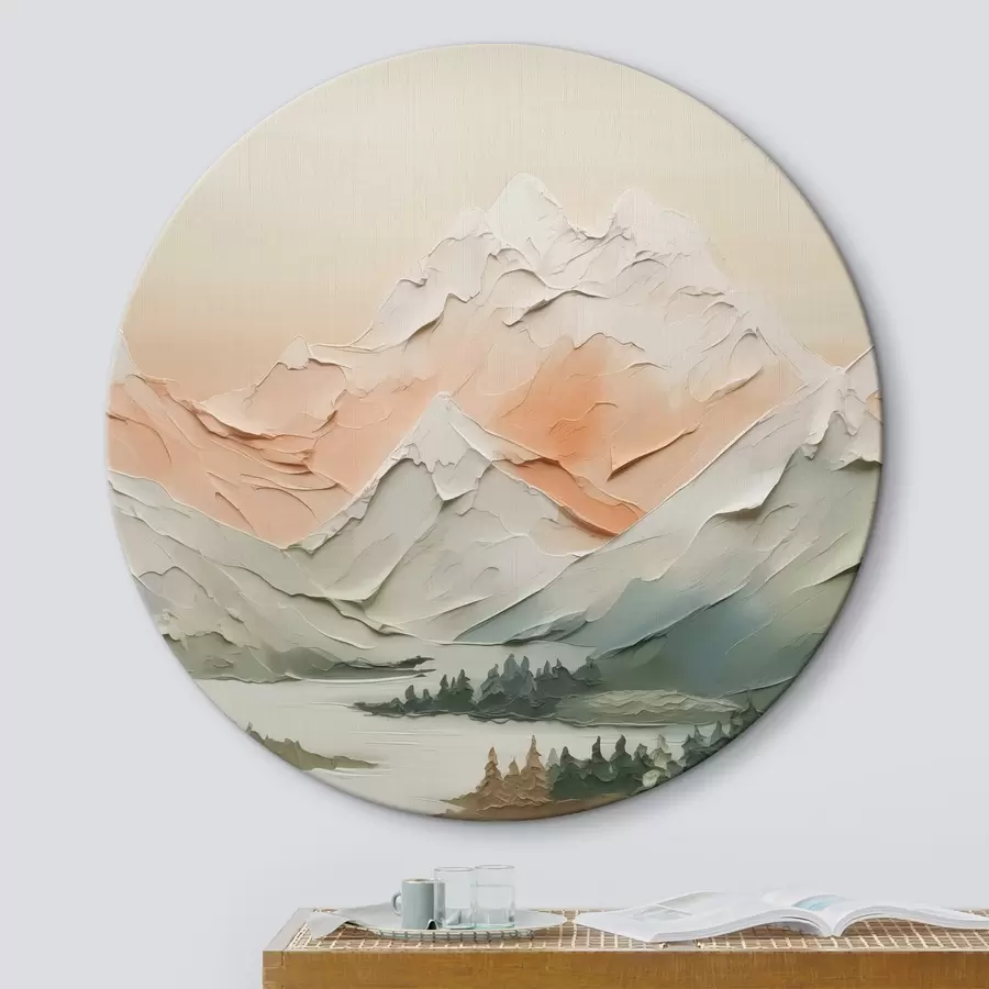 Pilt Mäed jõe ääres pintslitõmmete imitatsioon r42589