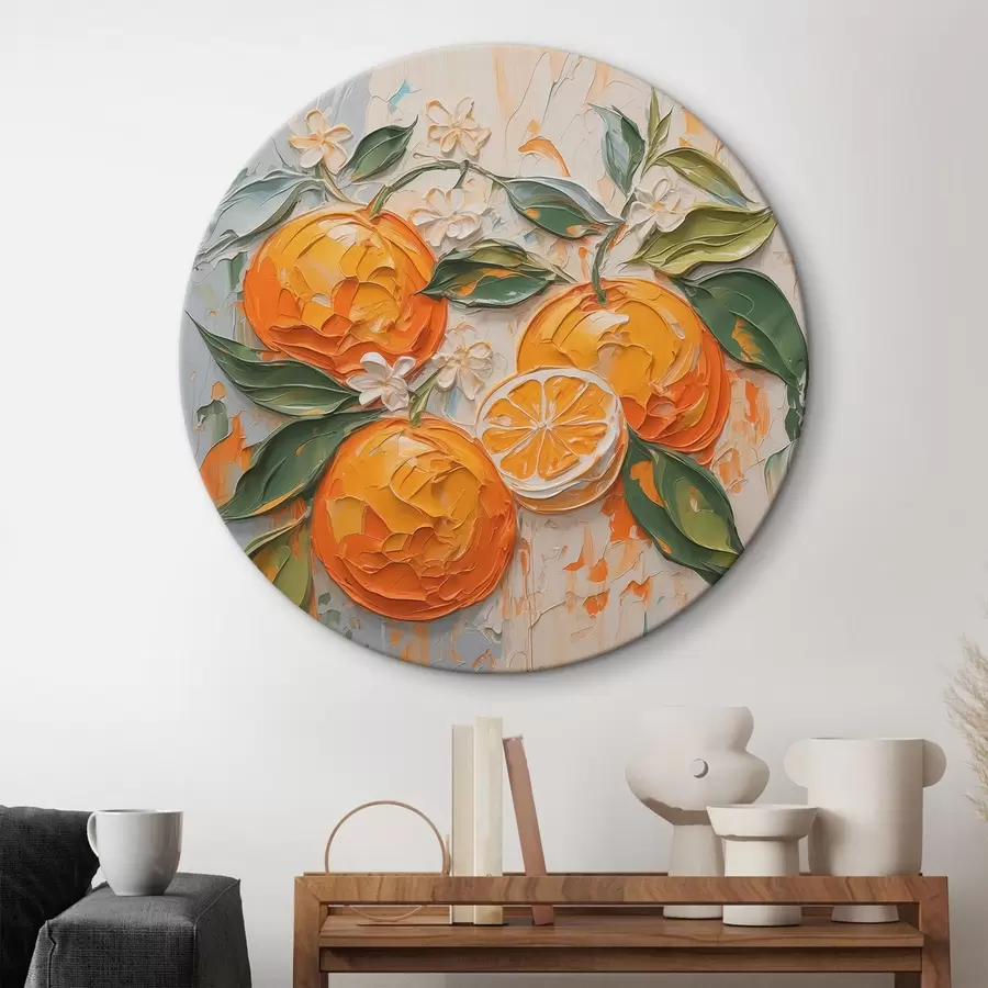 Pilt Apelsinid abstraktne imitatsioon pintslitõmbed r42591