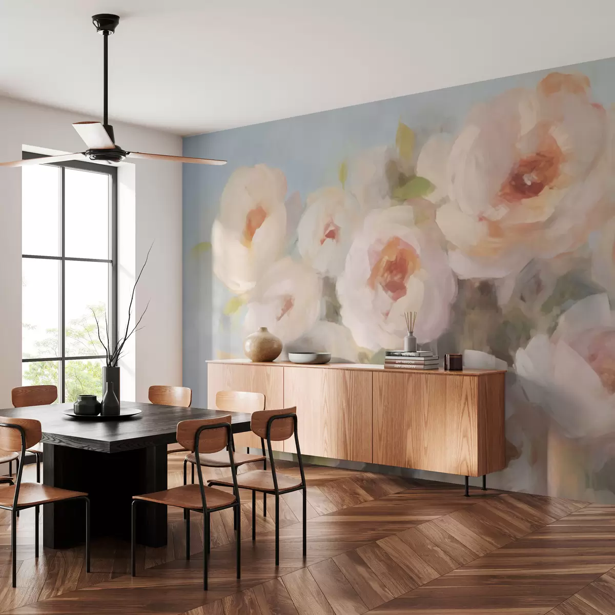 Fototapeedid Suured lopsakad lilled w02881