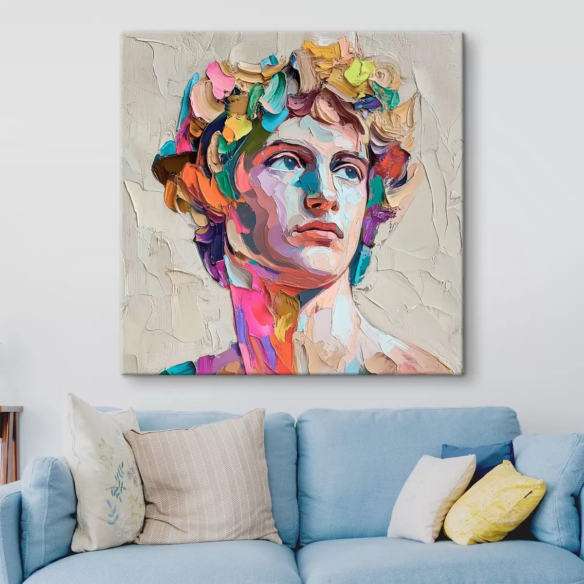 Pilt Taaveti pea mitmevärviliste löökidega s42607