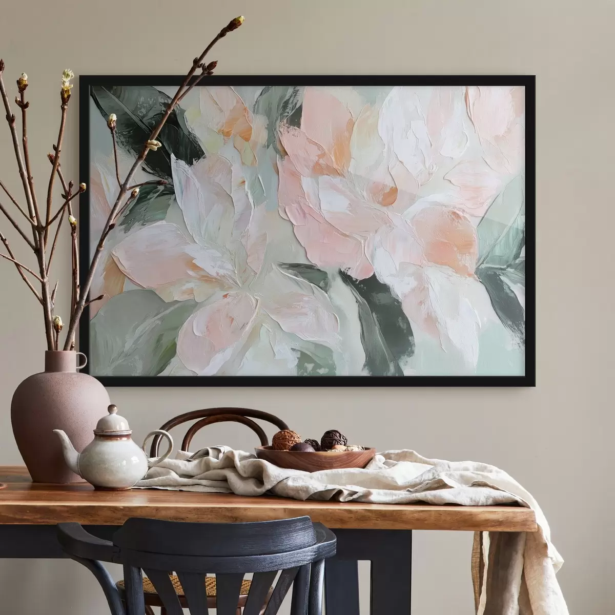 Plakat Abstraktsed lilled õlimaali stiilis f42601