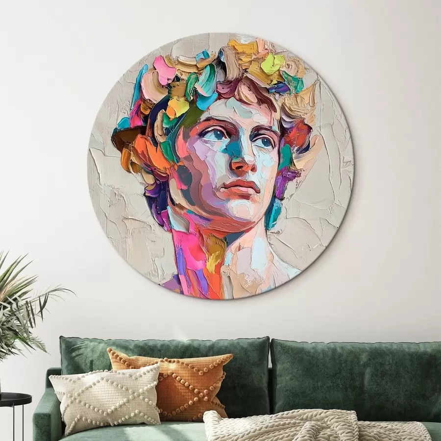 Pilt Taaveti pea mitmevärviliste löökidega r42607