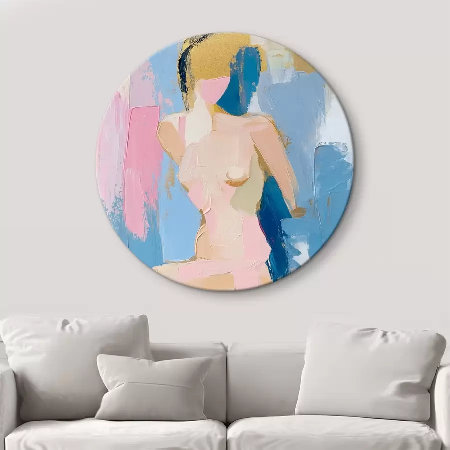 Pilt Tüdruku abstraktne joonistus, mis on loodud värvilöökidega r42609